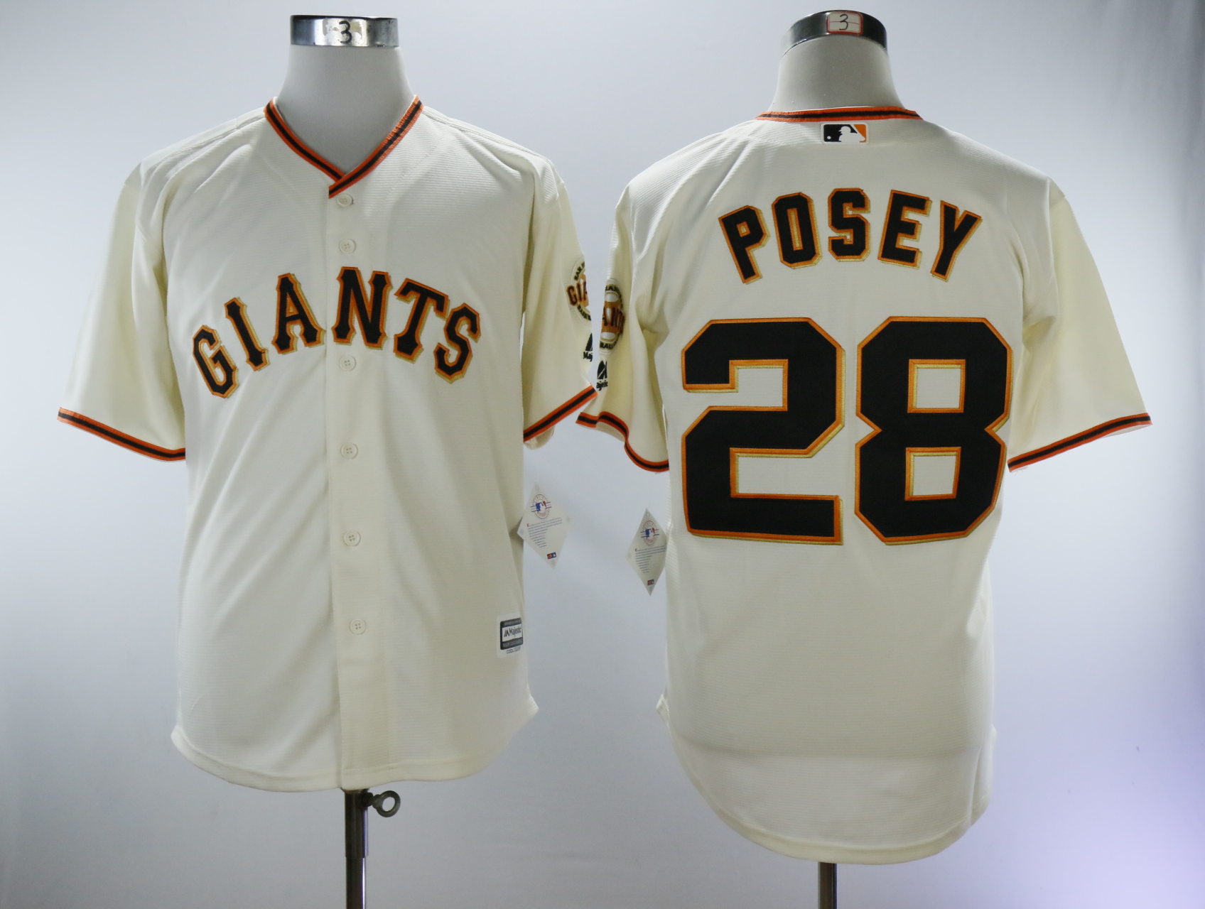 Men San Francisco Giants #28 Posey Cream Game MLB Jerseys->san francisco giants->MLB Jersey